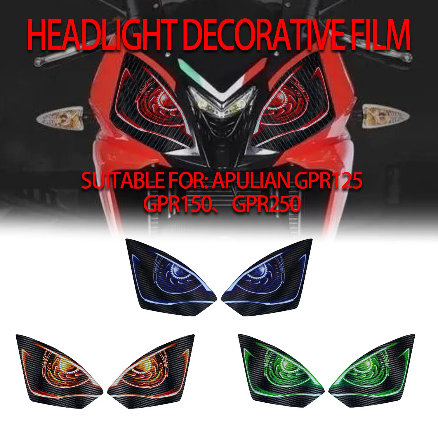 

For Apulia GPR125 GPR150 GPR250 Headlight Protection Sticker Headlight Decorative Film