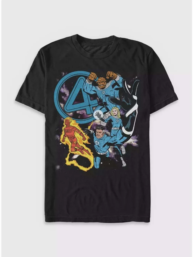 Marvel genuino nuevo Retro Marvel Fantastic Four: Galactic Four Comic Print camisetas de manga corta para hombres y mujeres de talla grande
