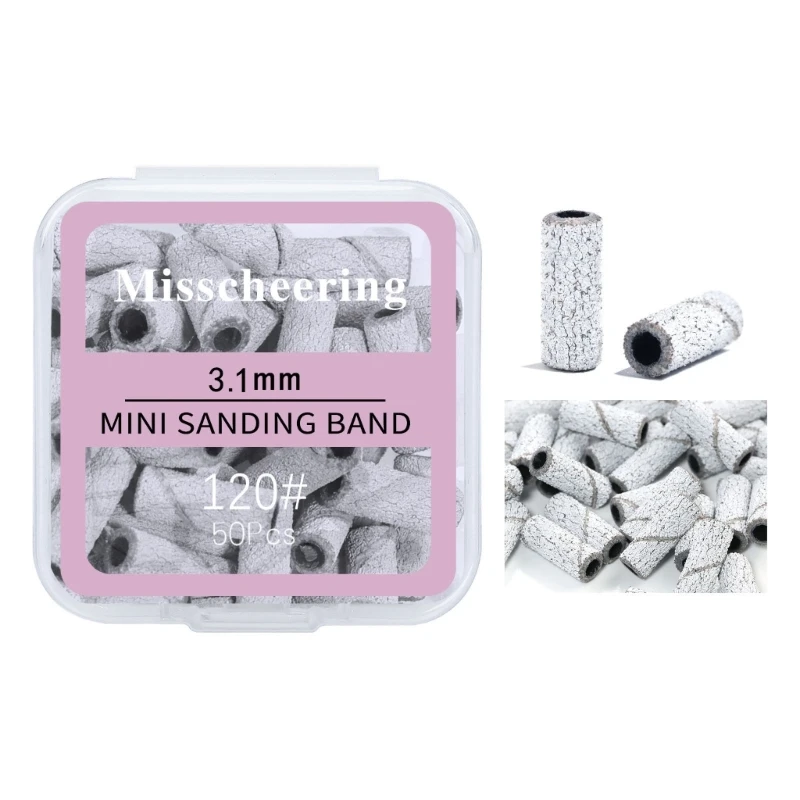 Small Sanding Bands 3.1mm Sanding Bands Manicures and Pedicure Supplies for Nail Acrylic Gel Removing and Shaping