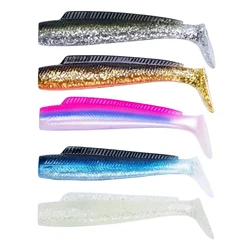Goture Luna 5pcs/set 9cm 8g Soft Lure Kit Swimbait Jig Head Rubber Tail Artificial Fishing Lure Silicone Bait Fishing Tackle