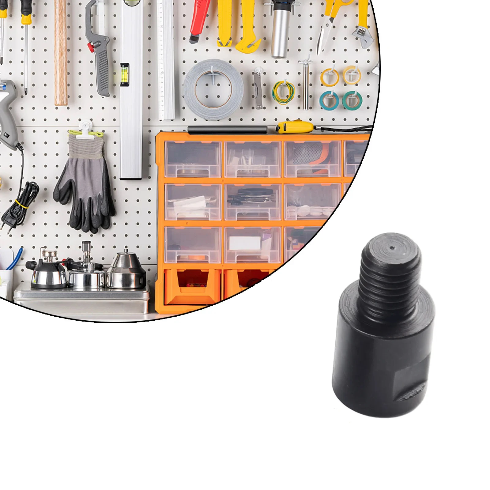 Winkelschleifer M14 zu M10 Adapter Gewindekonverter Anschlussadapter Schraubverbindungsstange Muttern Schlitzschraube Schwarz – Detail 6