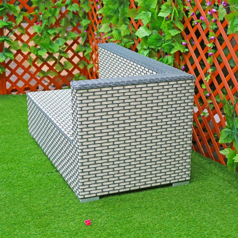 Outdoor sofa, courtyard, villa, garden, rattan chair, sofa, waterproof and sunscreen rattan art sofa