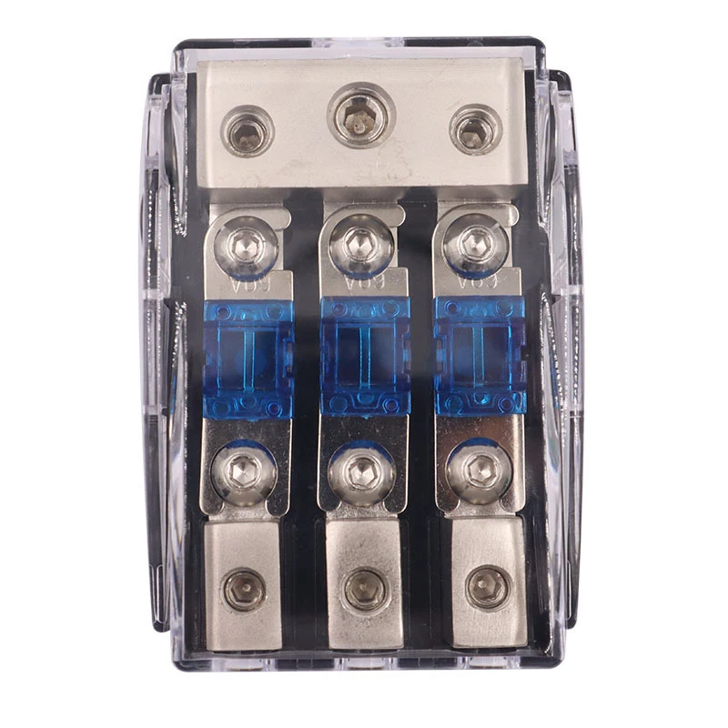 Zinc Alloy Nickel Plating Mini Fuse Holder Stereo Audio AFS Fuse Holder Power Distribution Block Fuse Box Car Audio Modification