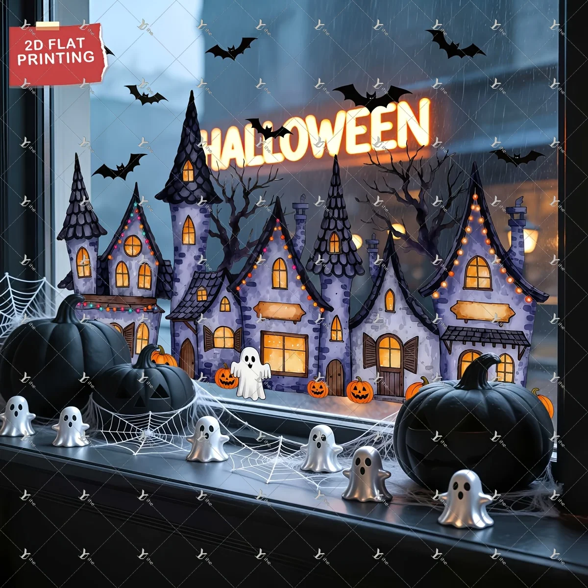 1Pcs 2D Flat Halloween PVC Win - Home Decor Shop ulasan dan harga
