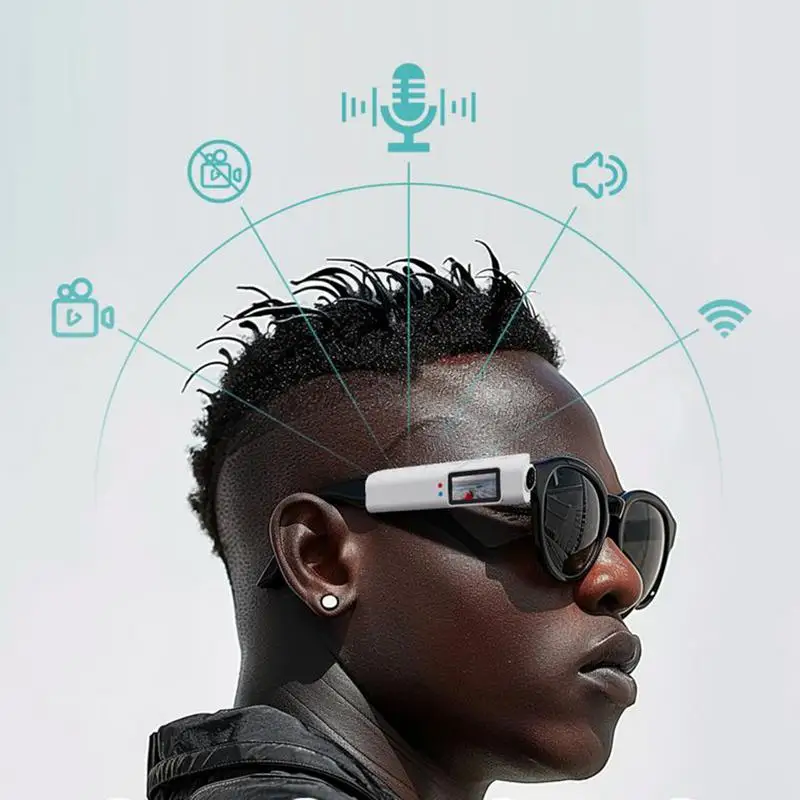 

Очки для камеры для мужчин, интеллектуальные очки Wi-Fi, веб-камера высокого разрешения, камера в реальном времени с экраном для путешествий