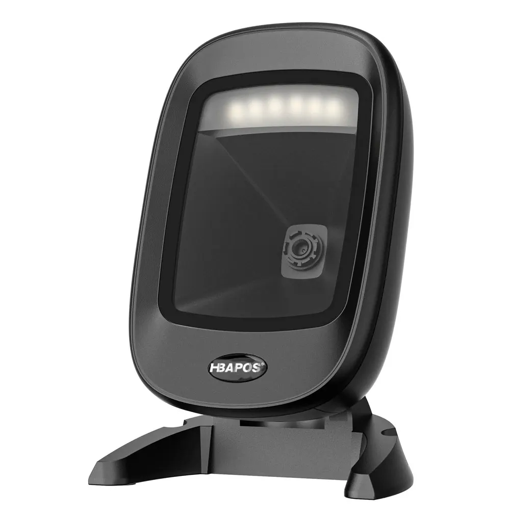 Desktop Barcode Scanner, 1D, 2D, QR Code, High Performance, Auto Sense, Data Matrix, Bar Code Reader for Store Payment, Omnidirectional