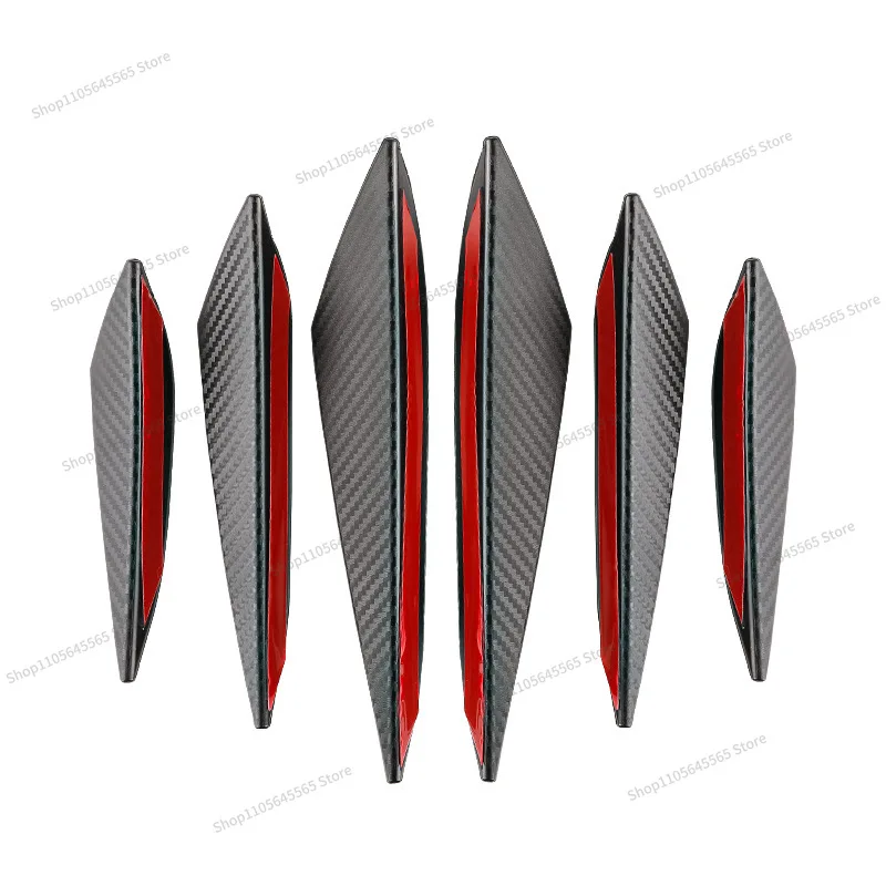 For Auto Supplies Bumper Carbon Fiber Pattern Air Knife Extended Universal Spoiler Anti-collision Strip