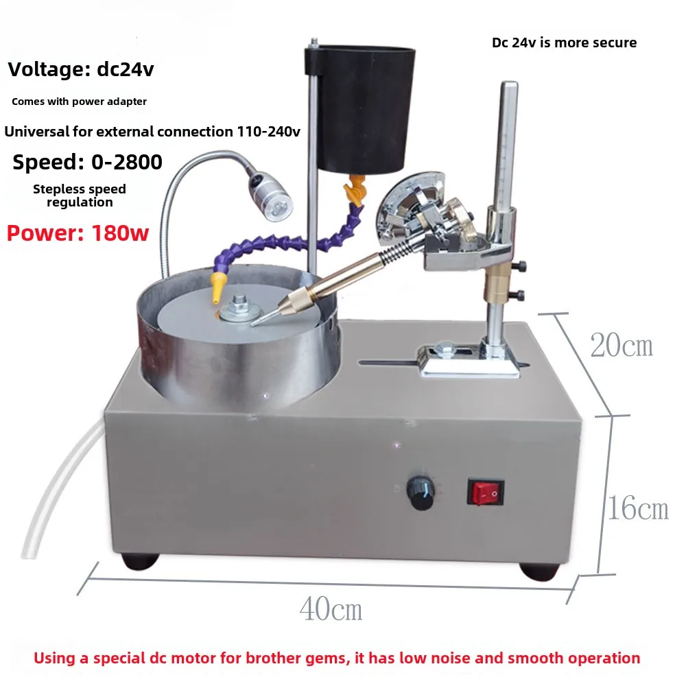 

Machine Jewelry Jade Processing Faceted Angle Equipment Seal Polishing Grinder DC 24V Speed Regulation