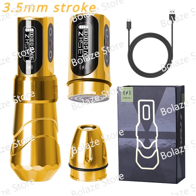 Iron Flux Max New Style Popular Professional Wireless Rotary Tatoo Machine Pen 3.5mm,4.0mm,4.6mm Stroke Art Home