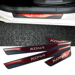 For HYUNDAI KONA 2024 2023 2022 2018 2019 2020 2021 EV Car Accessories Scuff Plate Door Sill Protection Cover Trim