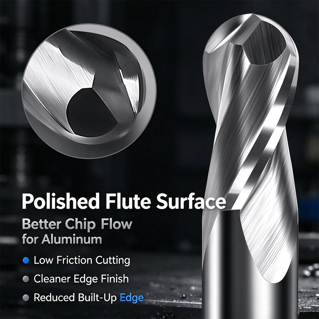 2 Flute Ball Nose End Mill Solid Carbide Cnc Milling Cutter for Aluminum Copper Plastic, Center Cutting Ball Nose Router Bit Hrc