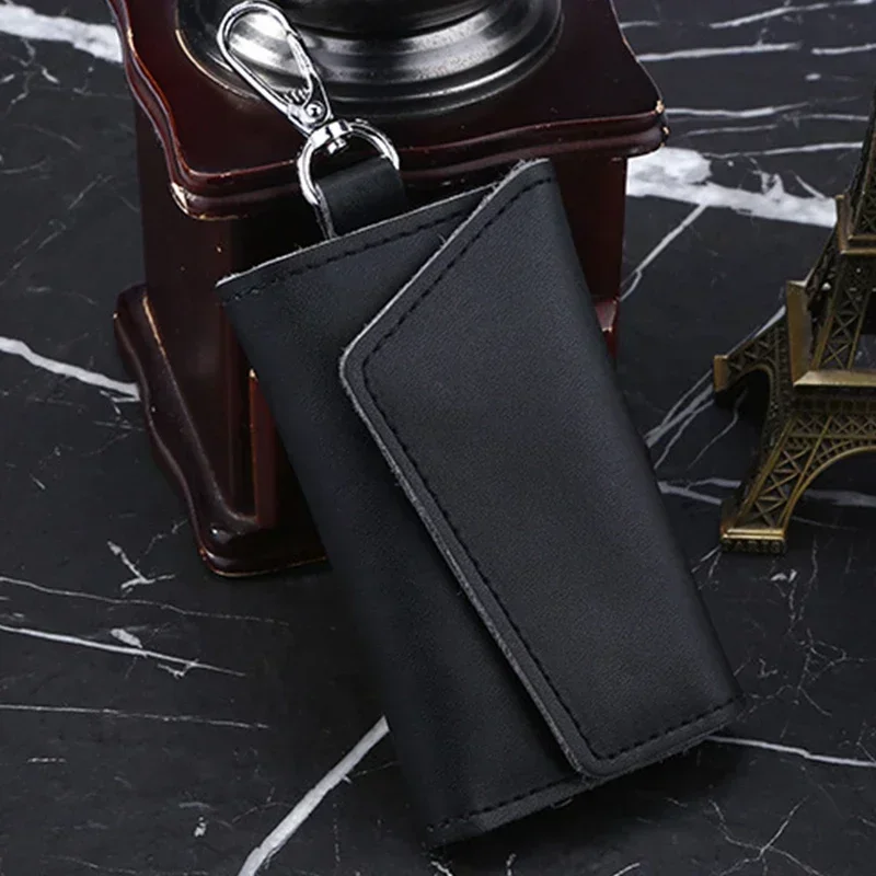 Leather Keychain Men Women Key Holder Organizer Card Holder Woman for Cards Business Bag for Men Key Organizer Purse Keychain