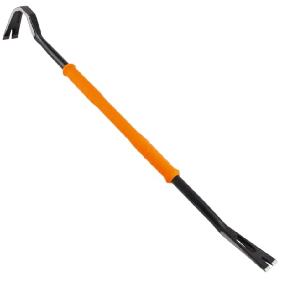 

Klein Tools 66096 Gooseneck Wrecking Bar and Nail Puller, Heavy Duty Forged Carbon Steel, Pry Bar for Demolition
