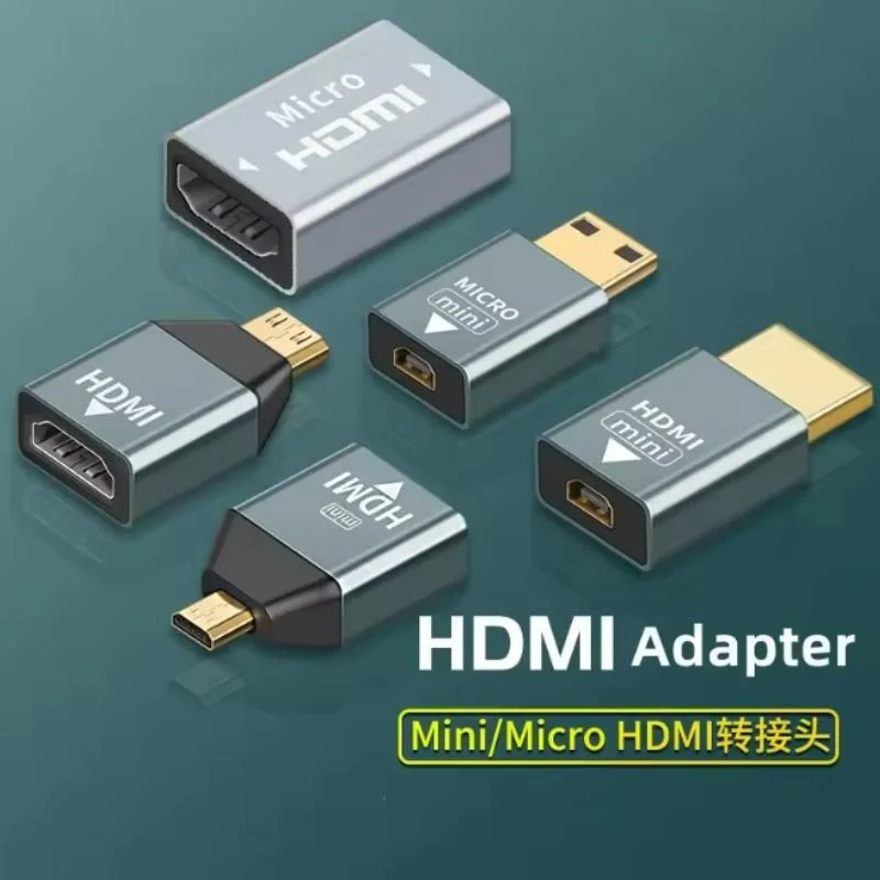 Micro HDMI-compatible Male to Female Adapter Type D to A HD Connector 4K@60Hz Converter Adapter for Monitor Notebook Projector