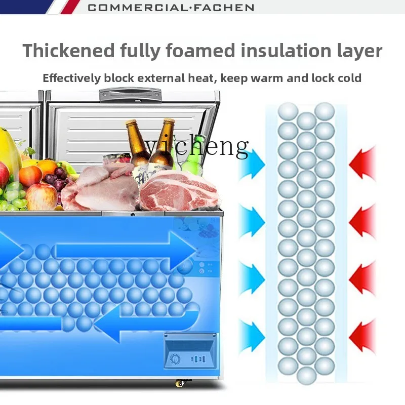 

zz refrigerator horizontal freezer freezer commercial freezer household large capacity ice cream