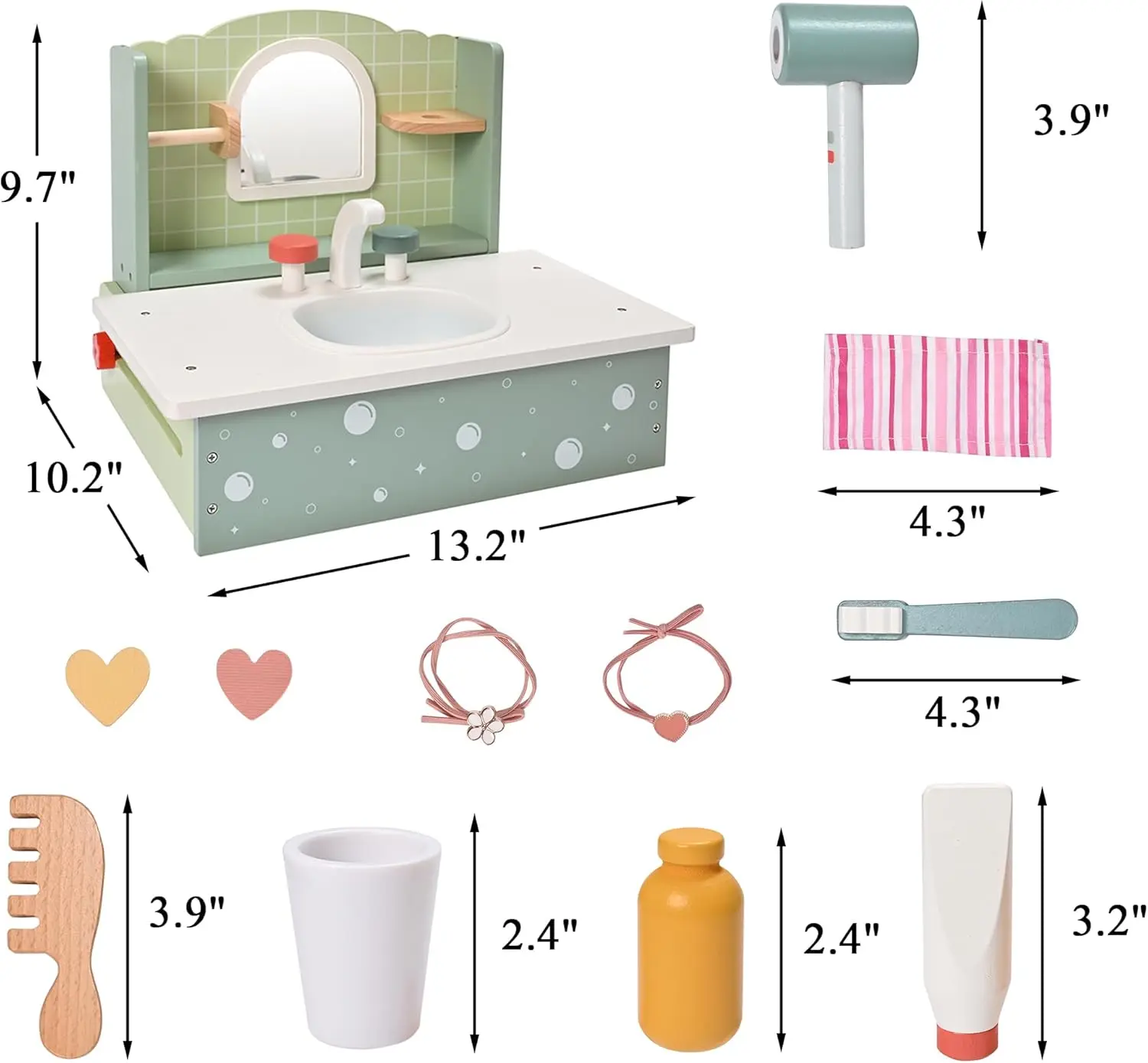 Kids foldable dressing table