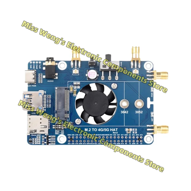SIM7600G-H-M2 4G HAT 4G Expansion Board M.2 Module Global GNSS Multi Frequency High Speed Rate