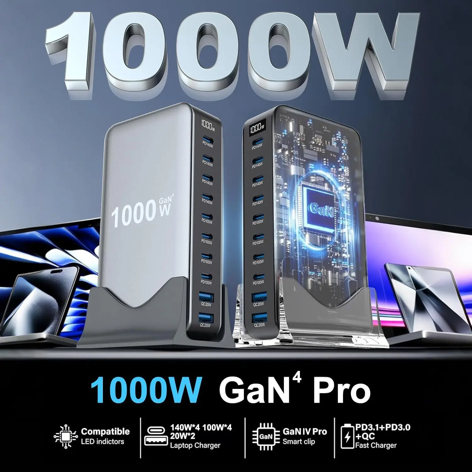 1000W 10-Port Gan 4… - image
