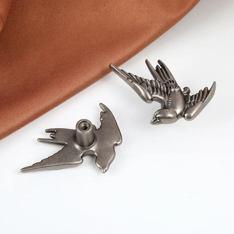 Swallow Shape Zinc Alloy Furniture Handles Knobs Kitchen Cabinet Drawer Door Pull Wardrobe Knob Hardware Accessories