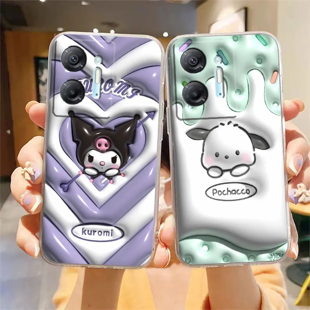 Clear Phone Case For Infinix HOT 9 10 11 12 12i 20 20s 30 30i POVA 2 3 4 PRO PLAY Case Funda Shell Anime Hello K-kitty K-Kuromi