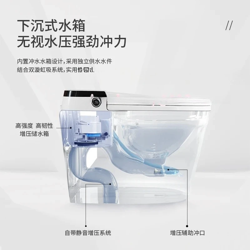 Customizable Integrated Smart Automatic Toilet, Household Intelligent WC with No Water Pressure Limitation