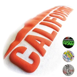 DIY Foam Heat Transfer Stickers, Iron-On Brand Logo, Personalized Labels, Washable Tags for Children, Women's Clothes, 50Pcs