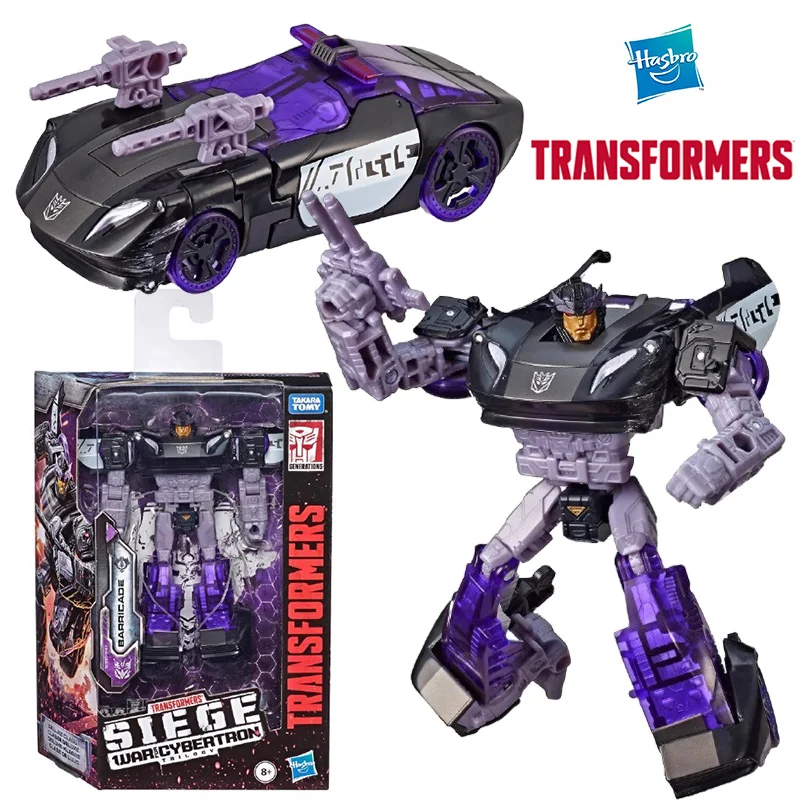 Hasbro Transformers Siege WFC-S41 Barricade 12Cm Deluxe Class Anime Original Action Figure Model Kit Toy Gift Collection