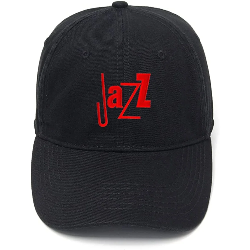 Lyprerazy Men's Baseball Cap Electric Bass Guitar Jazz Embroidery Hat Cotton Embroidered Casual Baseball Caps