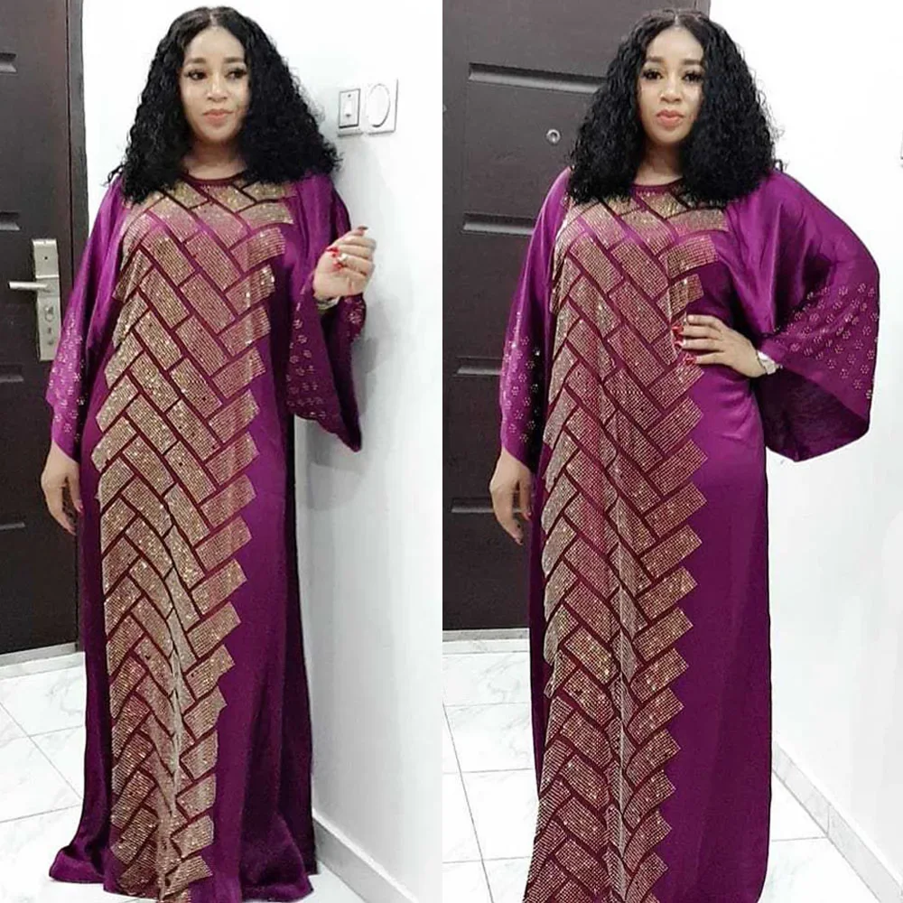 

African Women Maxi Dress Dashiki Diamonds Abaya Dubai Kaftan Moroccan Eid Mubarak Bangladesh Caftan Gown Traditional Clothing