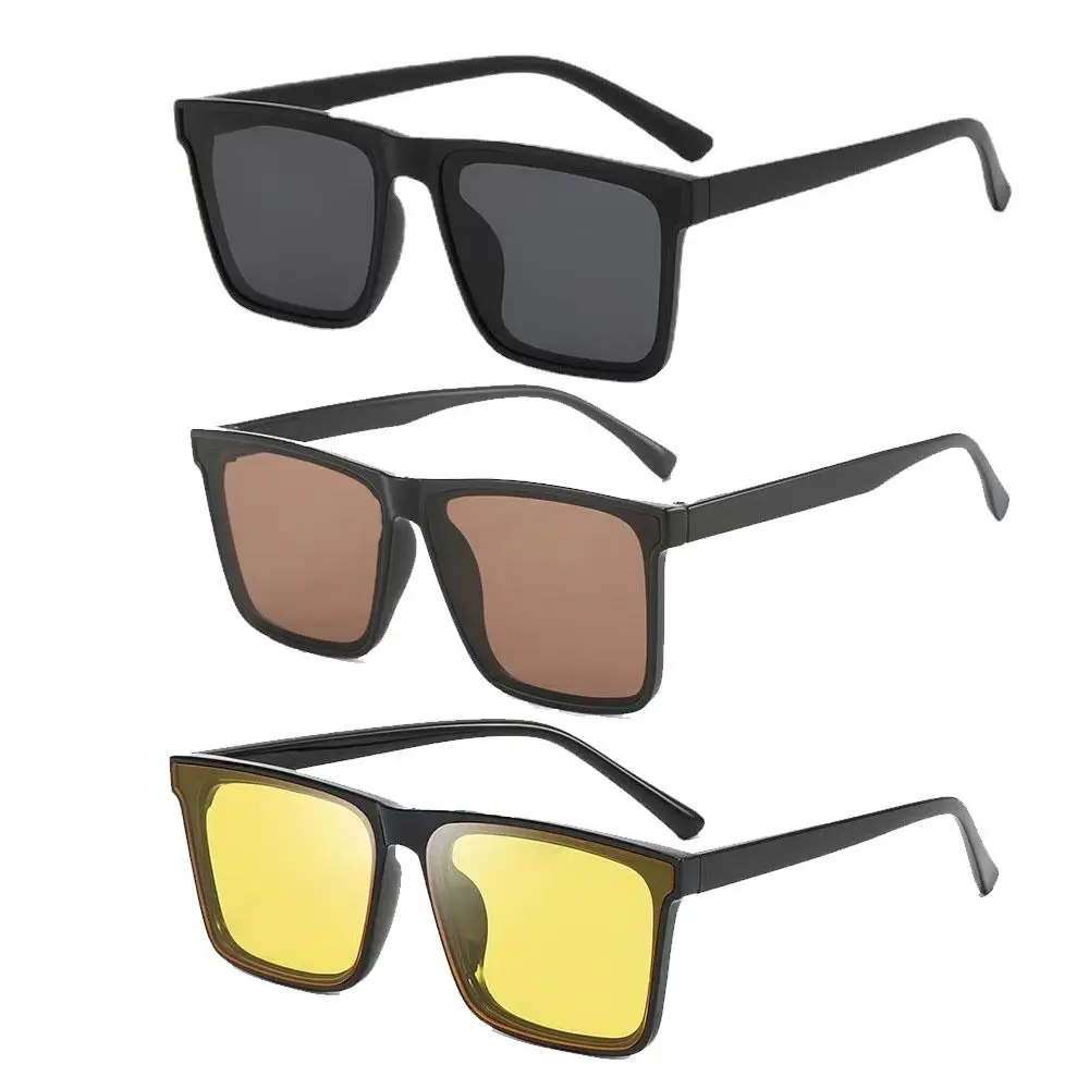 Simple Square Frame Sunglasses Trendy Street Photos Sun-Protective Eyewear Punk Summer Decoration Driving Glasses for women man