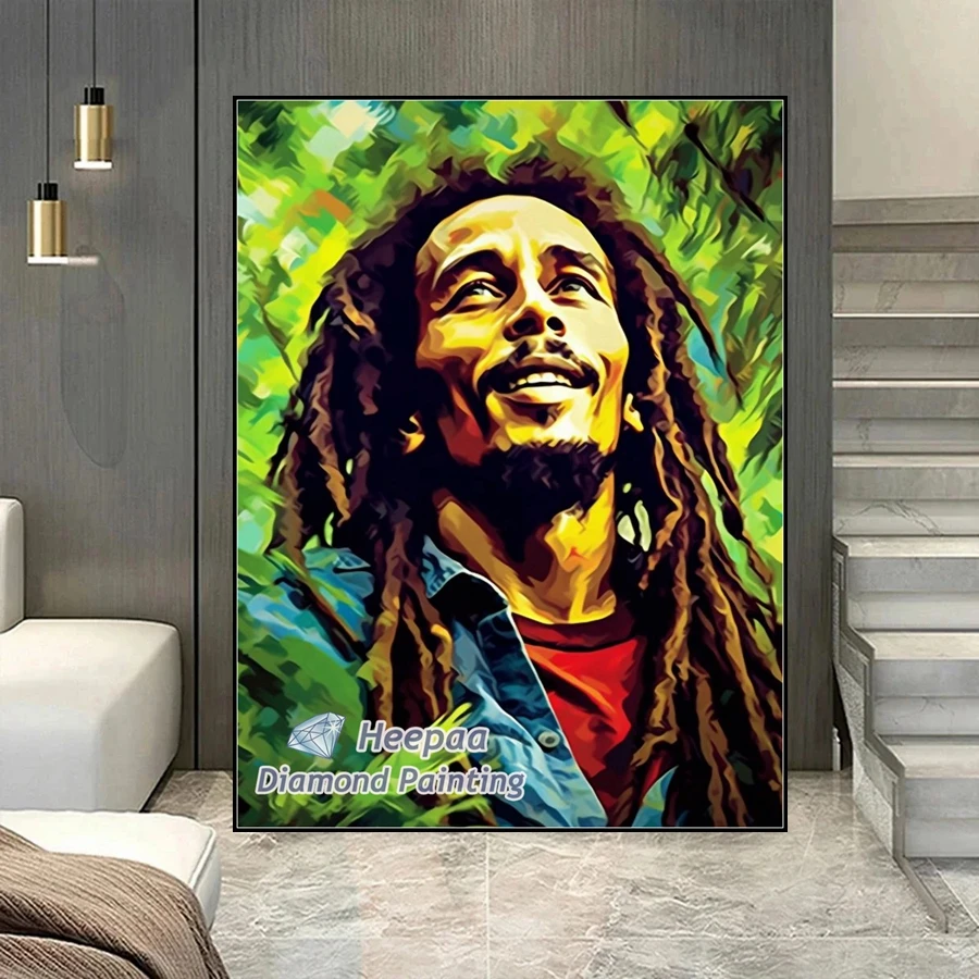 Bob Marley Portrait Graffiti Art Diy 5d Full Diamond Painting Kits Famous Singer Cross Stitch Embroidery Handcraft Room Decor