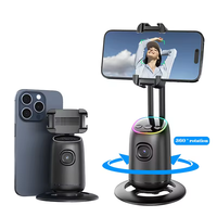 2025 AI Follow Gimbal Stabilizer for Mobile Phone 360 Rotation Face Tracking Shoot Desktop Cellphone Holder Optional Fill Lights