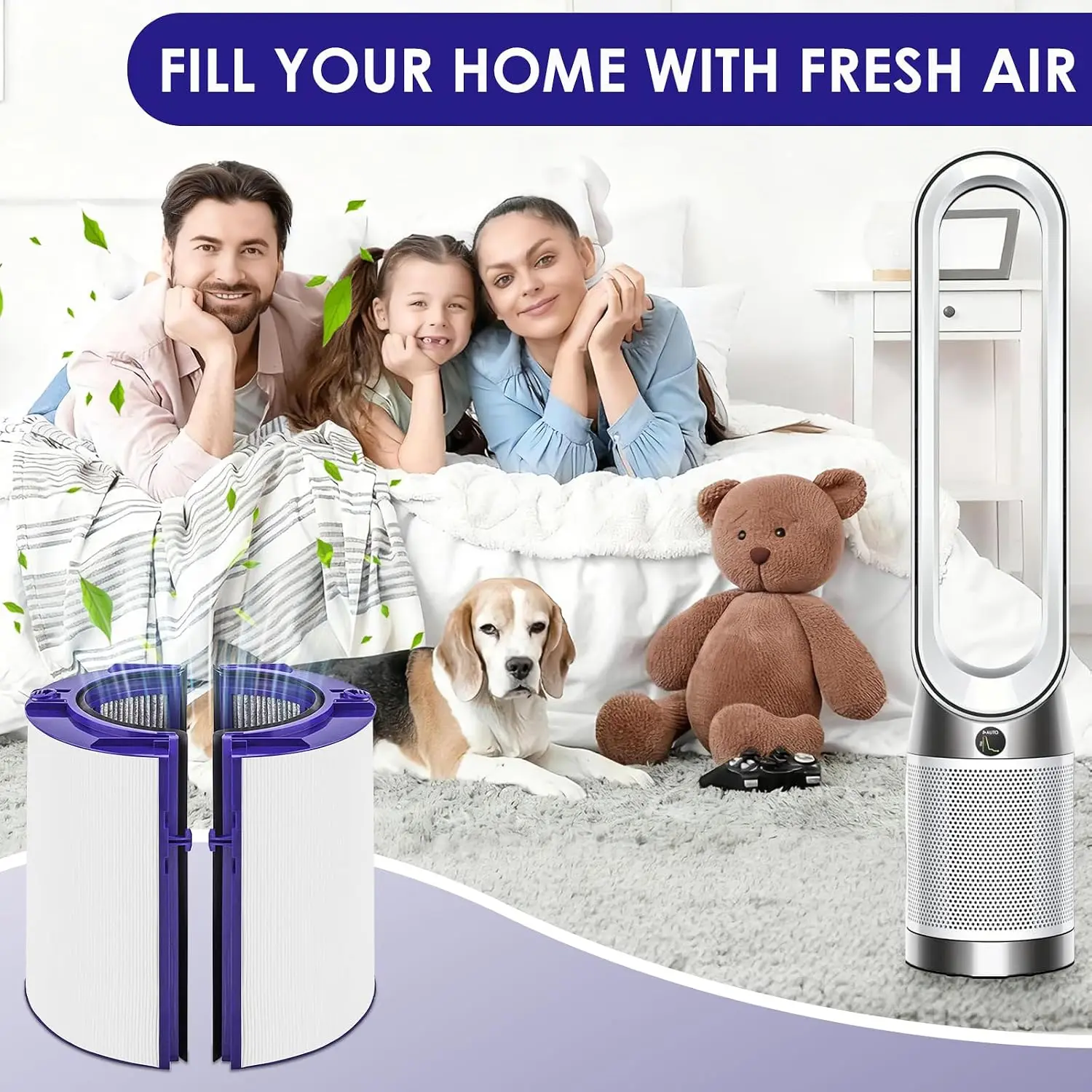Filter Compatible with Dyson TP06 HP06 PH02 PH01 PH03 PH04 Replacement Filter Compatible with Dyson Air Purifier