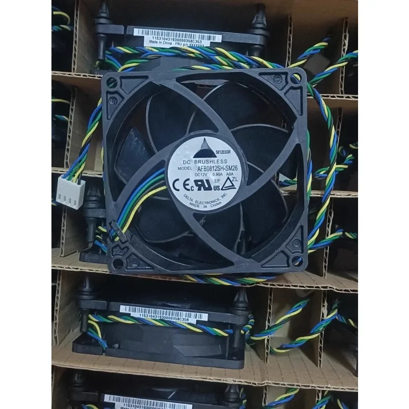 

For Brand New Original Delta AFB0812SH-SM26 4-Wire PWM 12V 0.60A 8025 8cm Case Fan