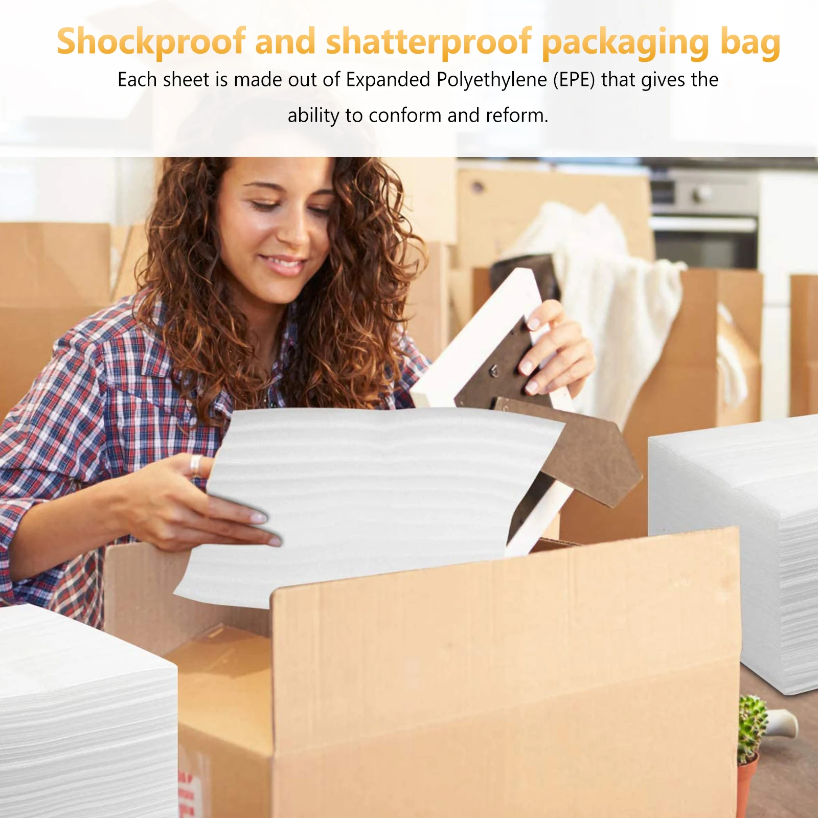 

100 pcs Shockproof Foam Bags Epe Pearl Cotton Wrapping Pouches 25X30Cm White Reusable Protective Packing Wraps For Glassware