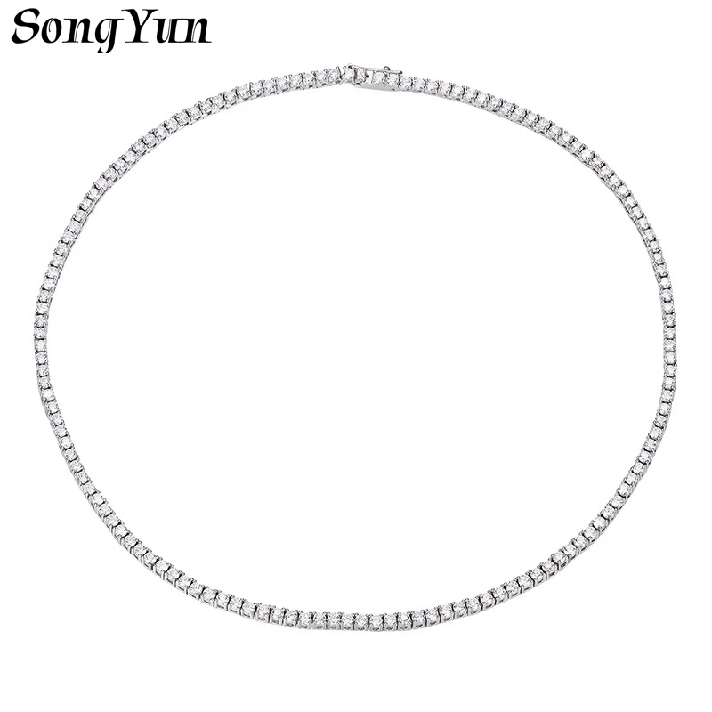 

SONGYUN Brand Jewelry 925 Sterling Silver Necklace Moissanite Diamond Fashion for Ladies 18K Gold Plated SYT Patent Pendant