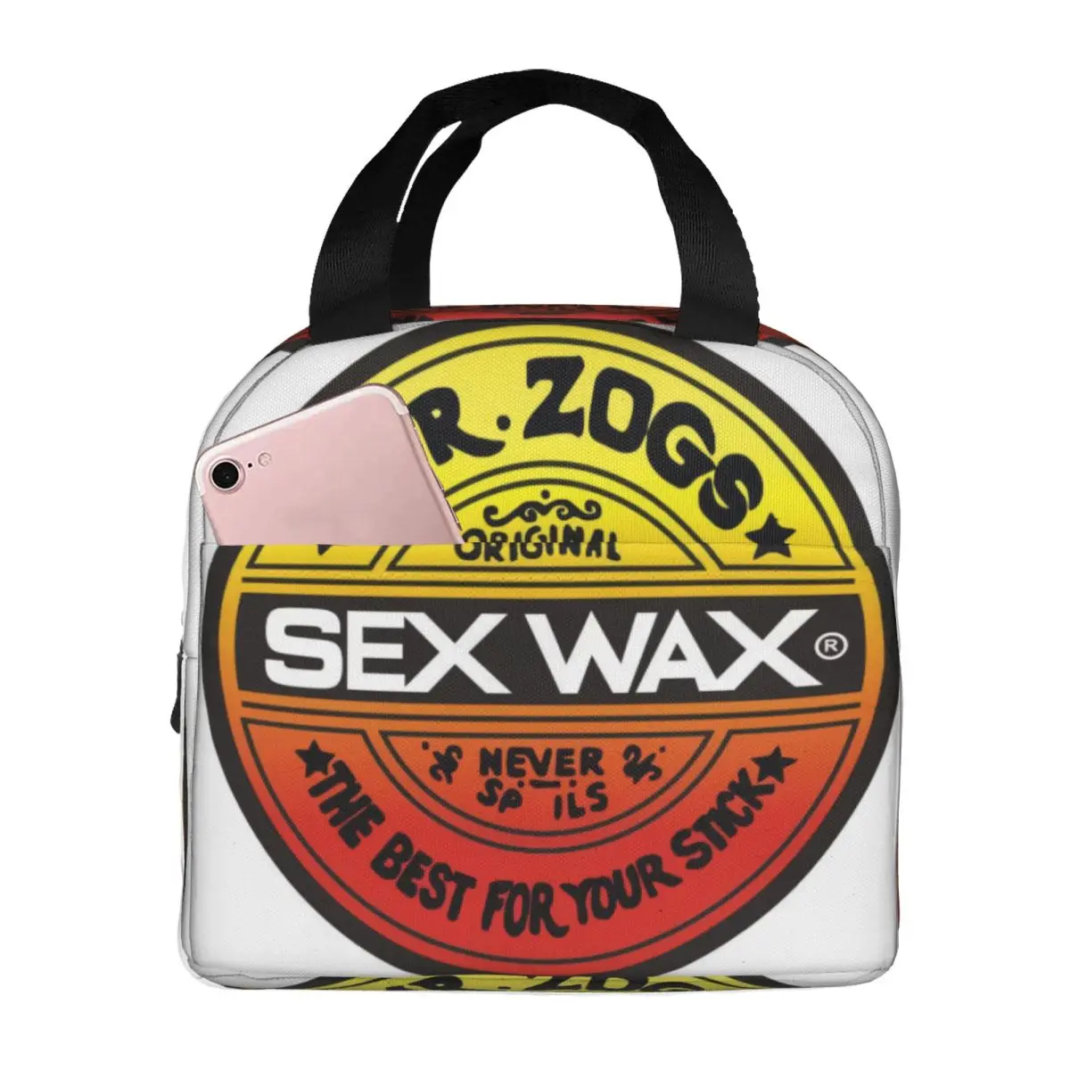 Mr Zogs Surfing Sex Wax Insulated Lunch Bag for Women Resuable Thermal Cooler Lunch Box office Work School