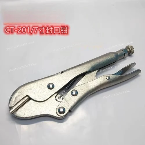 CT-201 7インチヘビーデューティーシーリングプライヤー（エアコン冷媒銅管・キャピラリーチューブ用）、HVACチューブ圧着工具