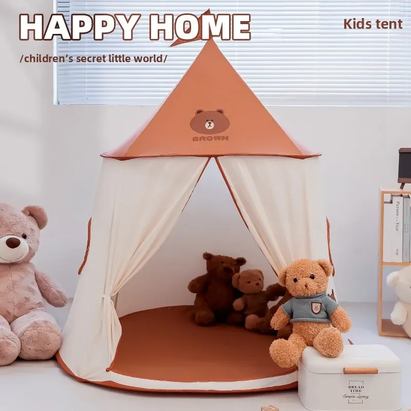Kids Indoor Outdoor Bear Castle Tent Playhouse Toy Girls Boys Indoor Children's Tent Baby Game House Toy House Play House
