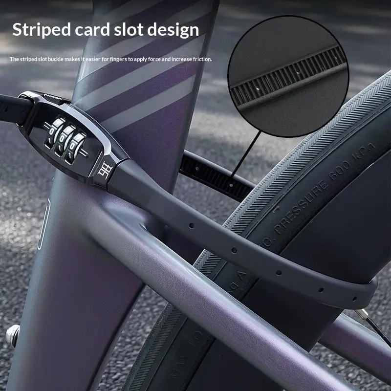 3 Digit Password Tie Lock Anti-Theft Resettable Security Lock for Bicycle Electric Scooter Bike Helmet Daily Use 3 Digit Passwo