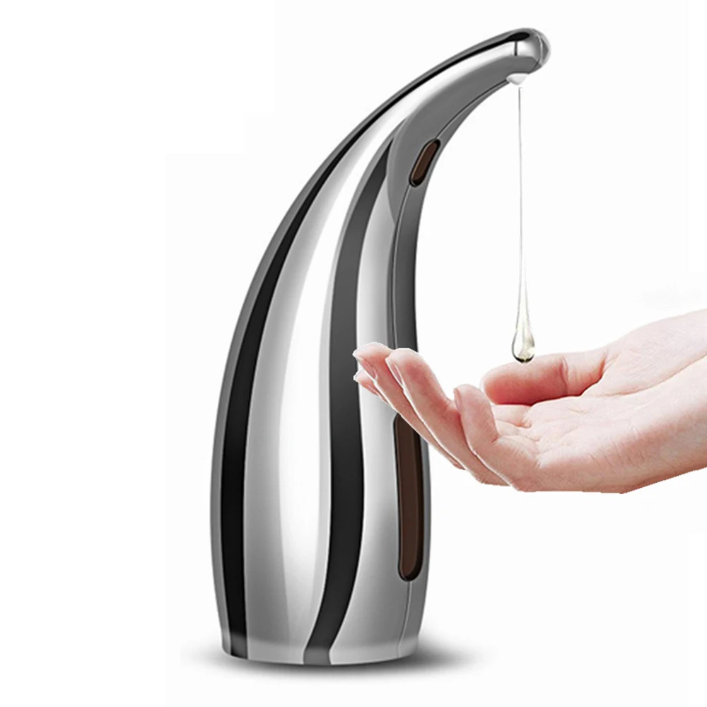 OEM Fashion Design Touch Free Refill Electric Chrome White Automatic Liquid Soap Dispenser With Sensor