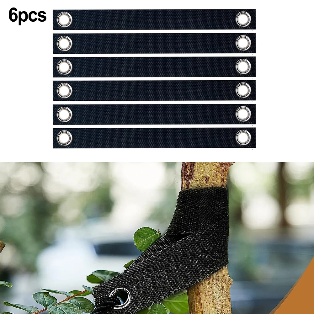 

6packs Stump Straps With Grommets Heavy Duty Tree Stake Straps For Straightening Flexible Hurricanes Protection Stump Straps For