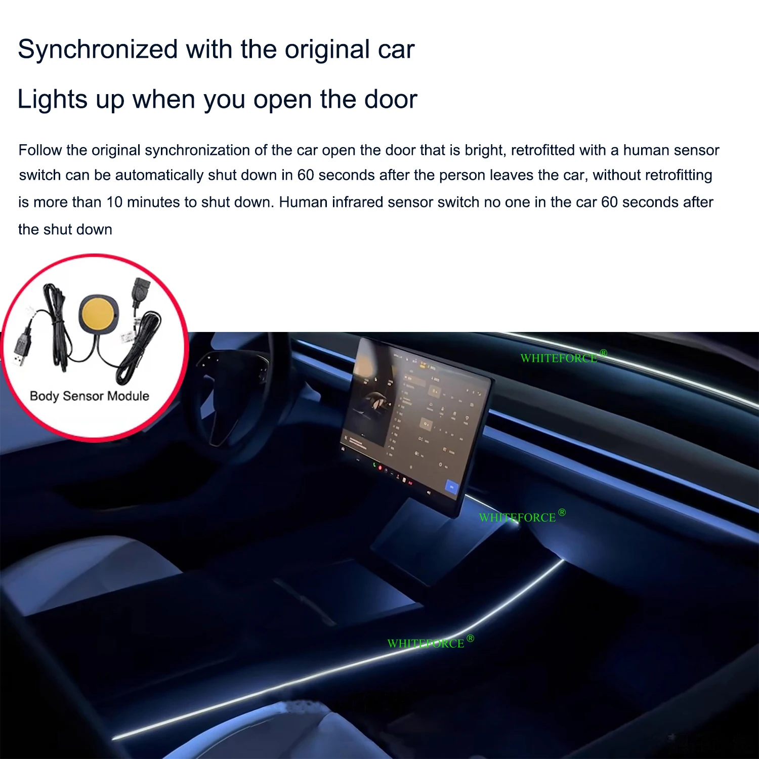 テスラモデル Y ジュニパー Model3 ハイランドストリーミング周囲光 