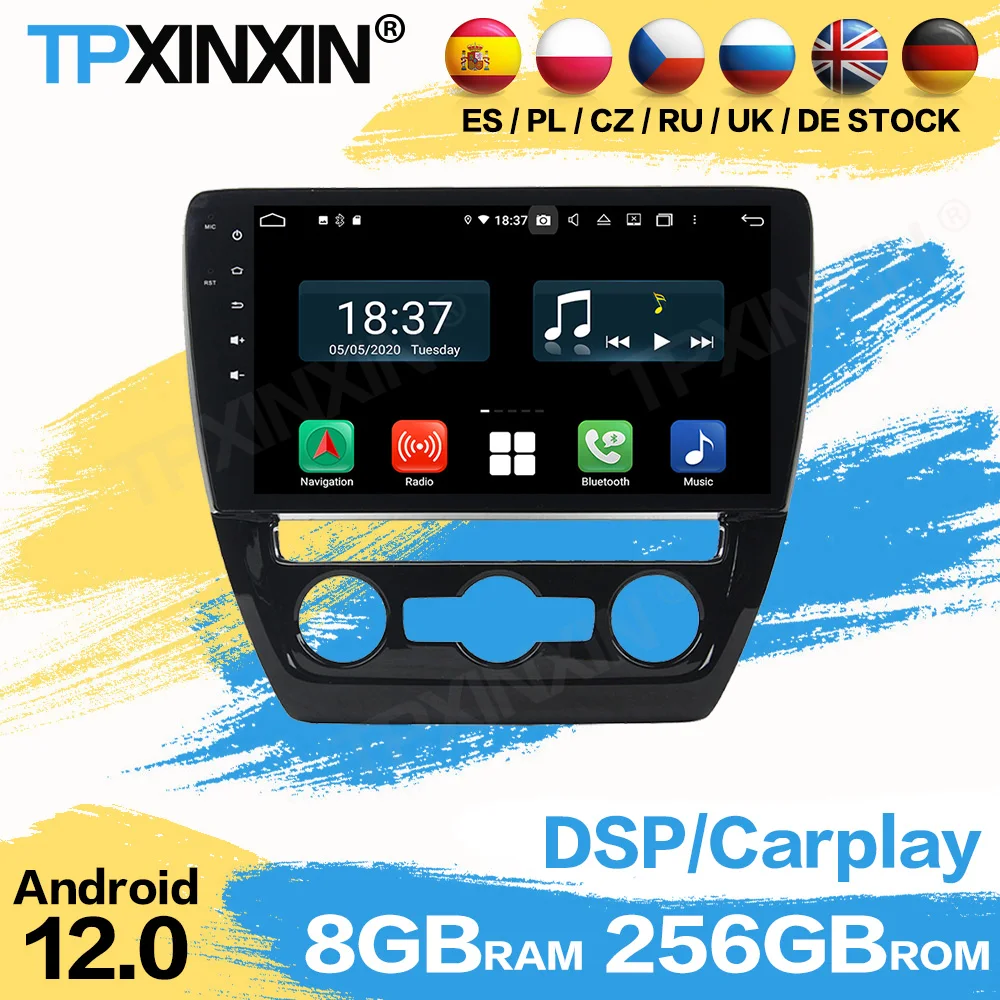 

Автомобильный радиоприемник Coche с Carplay Android для VW Sagitar 2015 2016, GPS-навигация, автомобильный мультимедийный стереоприемник, головное устройство
