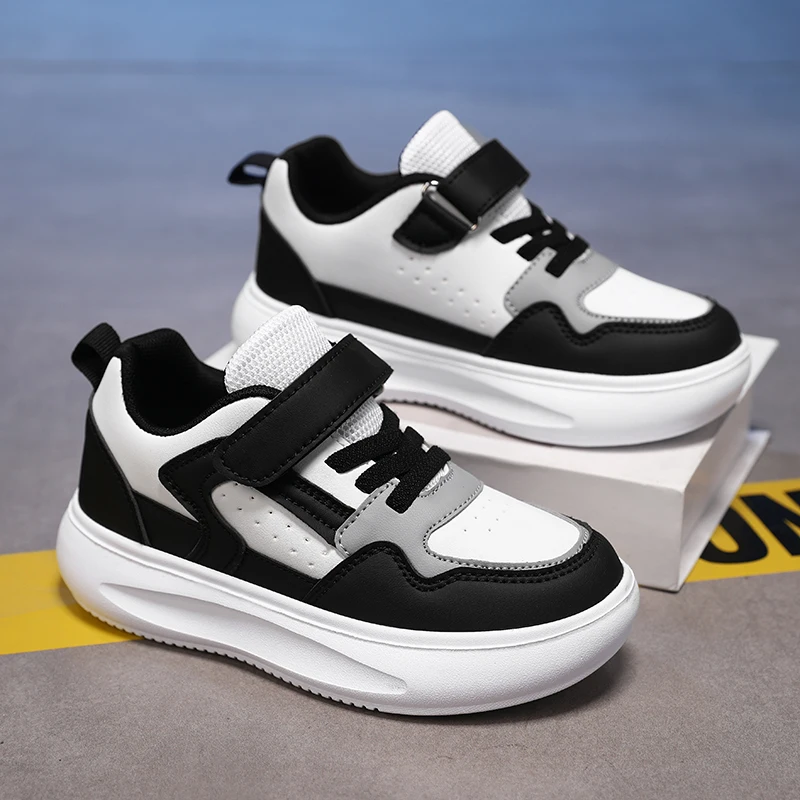 어린이용 사계절 가죽 운동화 한 켤레, 내마모성, 편안함, 부드러운 레저 신발, 사이즈 27-40, DW-MQ-738
