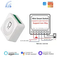 Tuya Mini 16A WiFi Interruptor Smart Life App Control de vía Módulo de automatización del hogar inteligente Interruptor funciona para Alexa Google Home