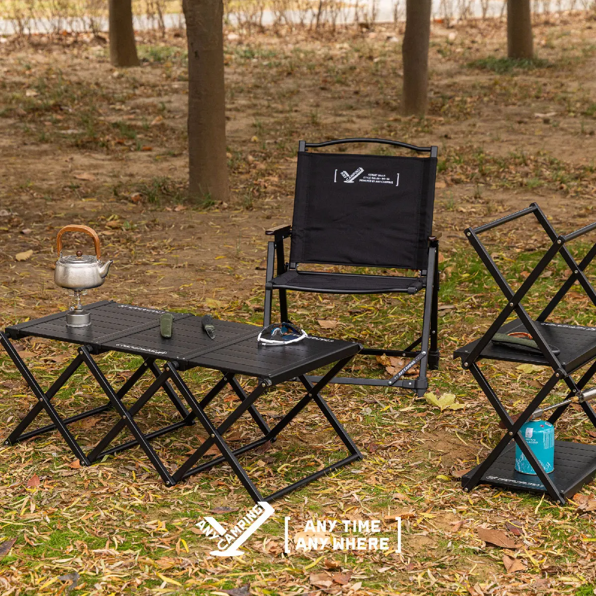 HYS camping three-layer magic cube folding table - ultralight aluminum alloy outdoor camping table