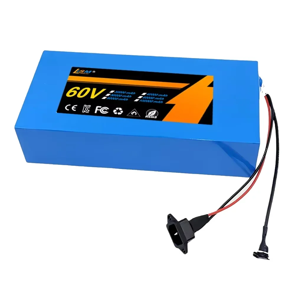 60V 70Ah 16S7P ebike battery 18650 2500W Lithium Battery Pack For 60V Electric bike Electric Scooter+67.2V charger