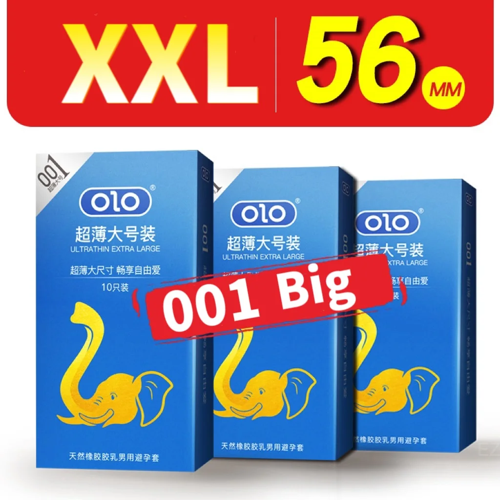 0.01 Ultra Thin Condom 55mm XXL Size Sex Toys For Adult Men Contraception Sleeves For Penis Plus Size Safety Condoms Sex Goods