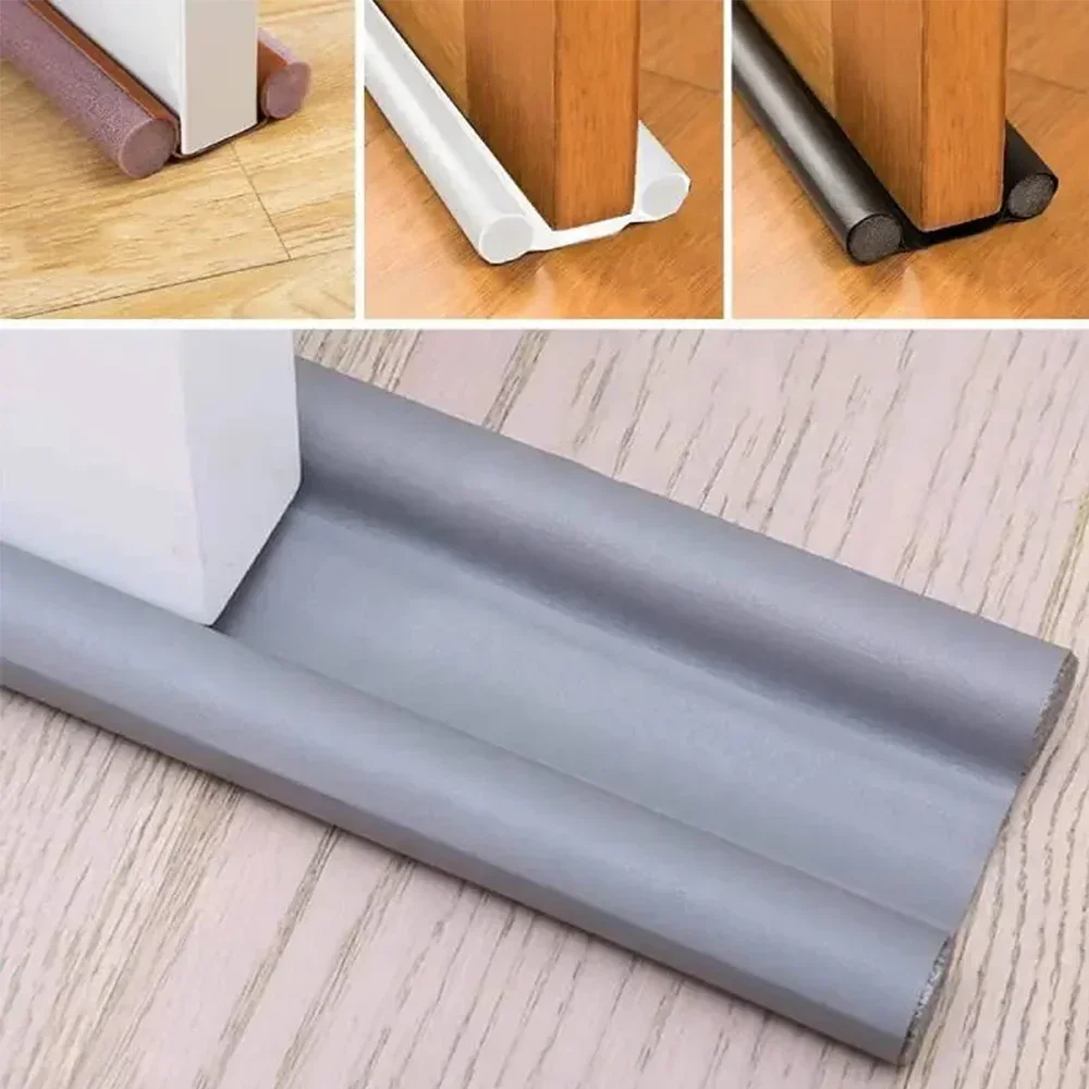 Windproof Seal Strip Draught Excluder Stopper Door Bottom Guard Double Protector Doorstop Dustproof Blocker Sealer Soundproof